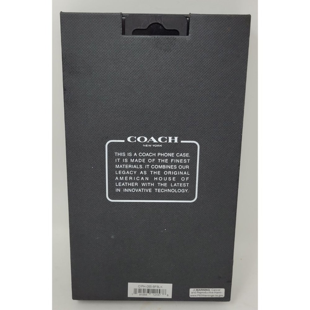 Coach Protective Case for Apple iPhone 12 Pro Max - Black/White Flowers - Picture 2 of 3